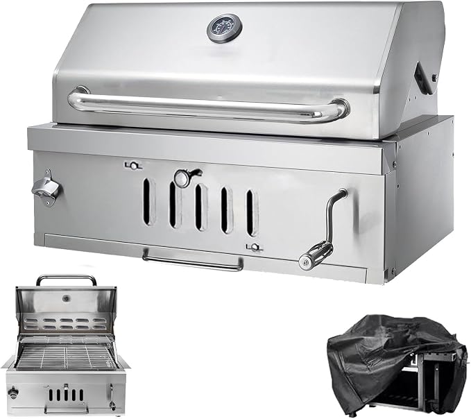 Large Charcoal BBQ Grills, Built in Barbecue Grill by FDSAG
