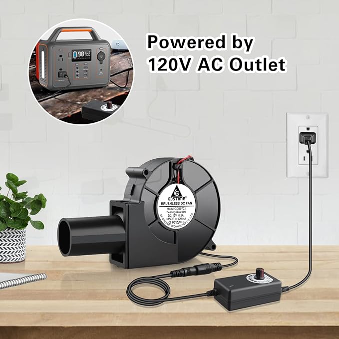 GDSTIME BBQ Fan Air Blower 97mm, Variable Speed Centrifugal Fans - Image 4