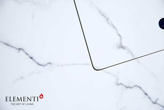 Elementi+ | Bundle Bianco Gas Fire Pit | Marble Porcelain & Metal Frame | 40" - Image 8