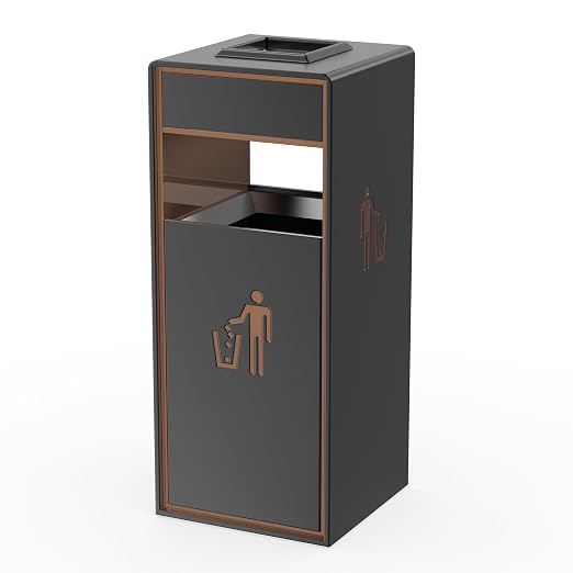 Stainless Steel Commercial Trash Can, Heavy Duty Brushed Finish Garbage Bin by CrazyAnt