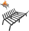 Fireplace Grate, 27 inch Solid Fireplace Log Holder, Heavy Duty Cast Iron by LOCVCDA
