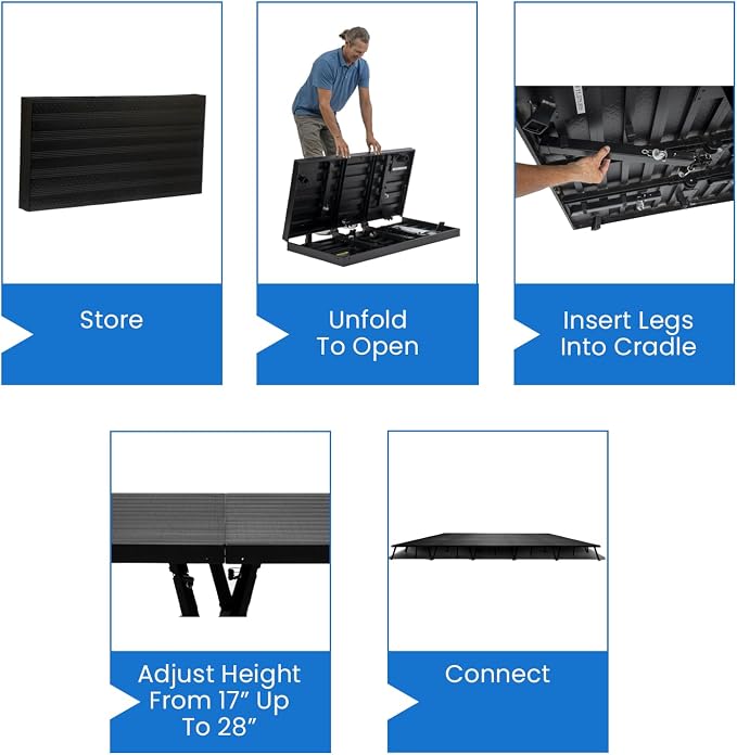 20'x28' MyStage 28 Portable Stage -Performance Floor Versatile Platform Modular - Image 5