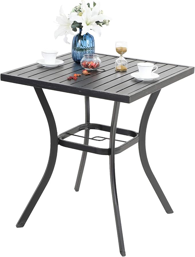 PHI VILLA Outdoor Patio 31" Square Height Bar Table by PHIVILLAThepioneerofcomfortablehouseholdsupplies