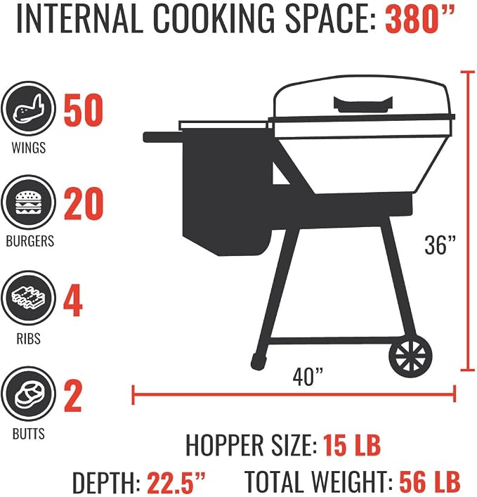 recteq Pellet Grill RT-B380 Bullseye, and Electric Pellet Smoker Grill - Image 5
