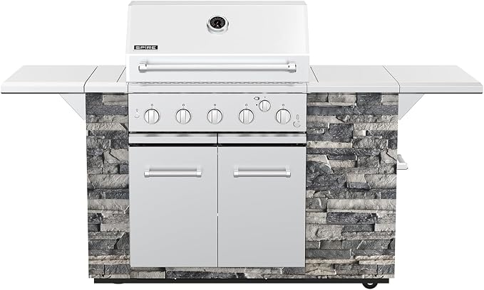 SPIRE Premium 5 Burner Built In Gas Grill Island Head, Stainless Steel 30" by Spire