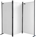 Room Divider 67" W x 65" H White | 3-Panel Folding Privacy Screen | Portable by QUICKSTAR