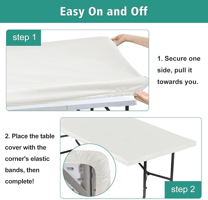 LUSHVIDA 2 Packs Vinyl Card Tablecloth - Image 5