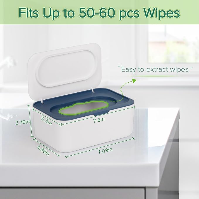2 Pack Baby Wipes Dispenser, Wipes Case Baby Wipe Holder Keeps Wipes Fresh - Image 2