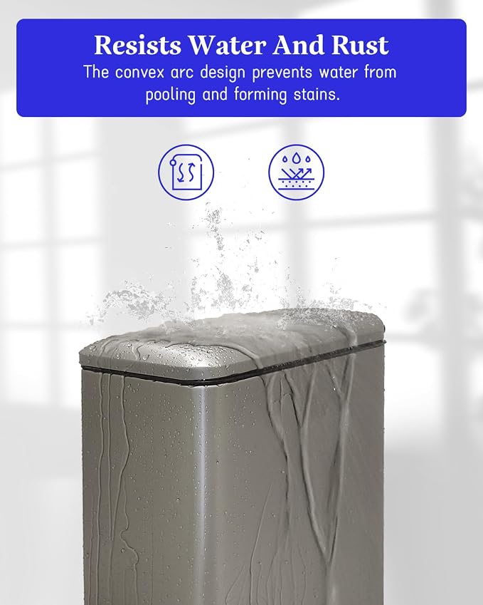 Bathroom Trash Can with Lid, 16.7L/ 4.4 Gallon Trash Can with Removable Inner - Image 9