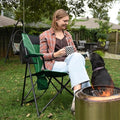 Folding Camping Chairs with Dual Lock, 300 lb Capacity, Jasper Green