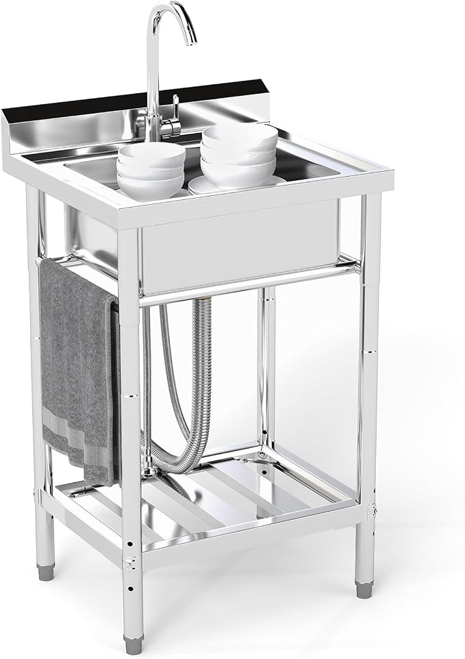 Stainless Steel Utility Sink, Indoor and Outdoor by Toemics