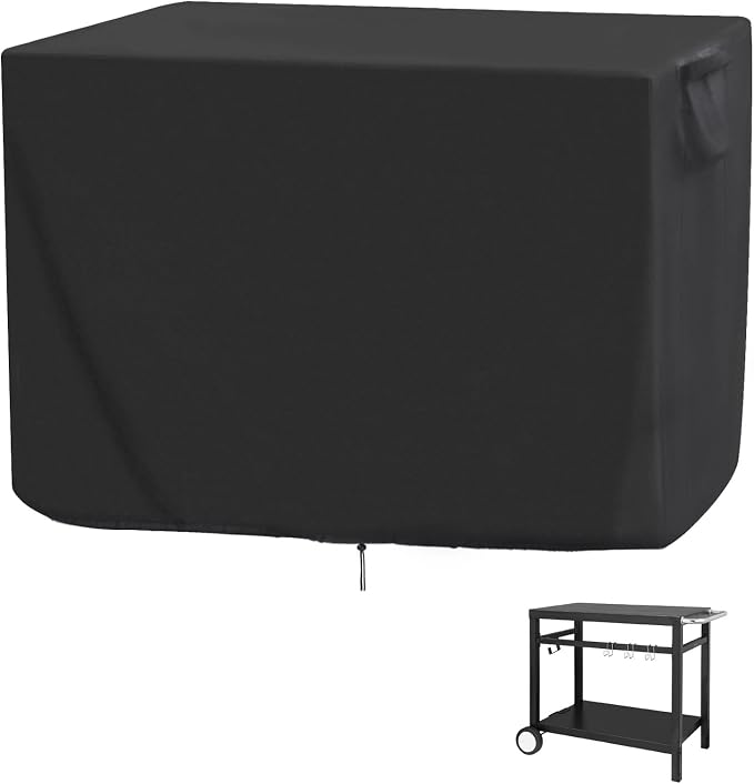 Outdoor Prep Table Cover for Royal Gourmet Movable Dining Cart Table 40"x24"x32" by Guisong