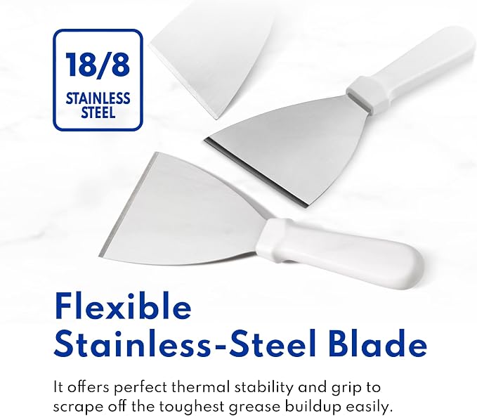 New Star Foodservice 38347 Plastic Handle Slant Edge Grill Scrapers, 4 by - Image 6
