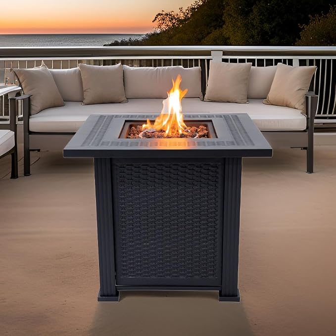 Lausanne Propane Fire Pit Table 28” Outdoor Firepit 50, 000 BTU Firepits - Image 2
