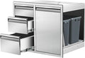 Outdoor Kitchen Door Drawer Combo Cabinet 28" W x 22" H x 19.5" D Stainless by SGOLAN