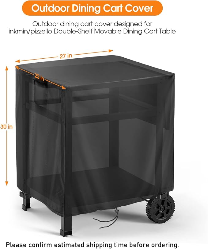 Outdoor Prep Table Cover for Inkmin Double-Shelf Movable Dining Cart Table - Image 2