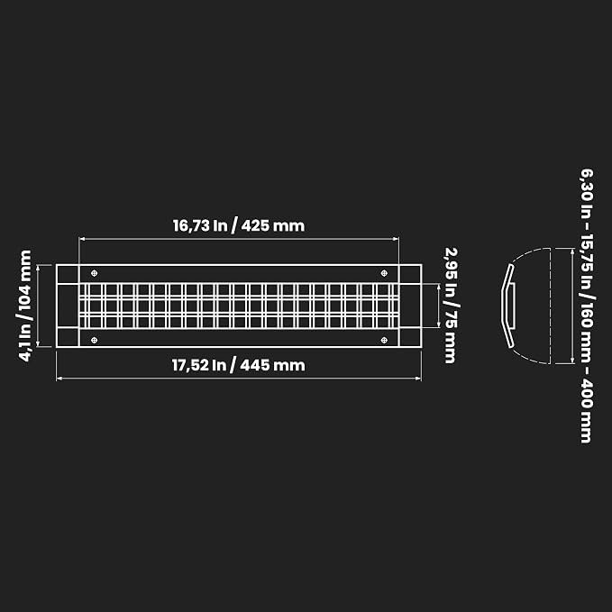Repa Market 17" x 3" Inch Air Exhaust Grille - Image 2