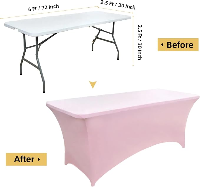 10-Pack 6ft Spandex Table Covers - Image 7