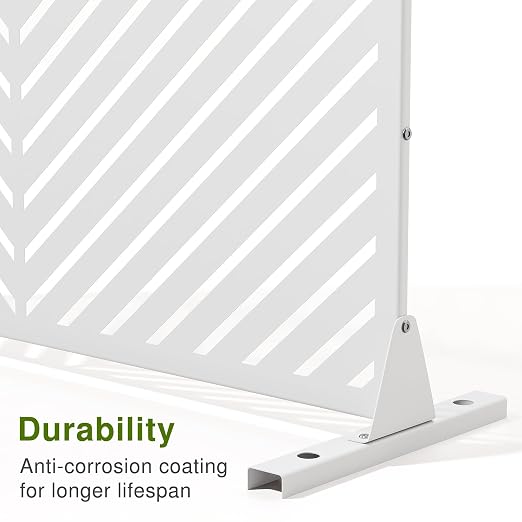 Casaphoria 72" H x 47" W Metal Outdoor Privacy Screen, Freestanding Decorative - Image 5