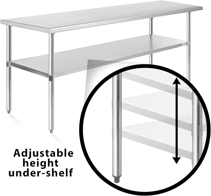 KUTLER Stainless Steel Table 30 x 60 Inches, NSF Heavy Duty Commercial Kitchen - Image 4