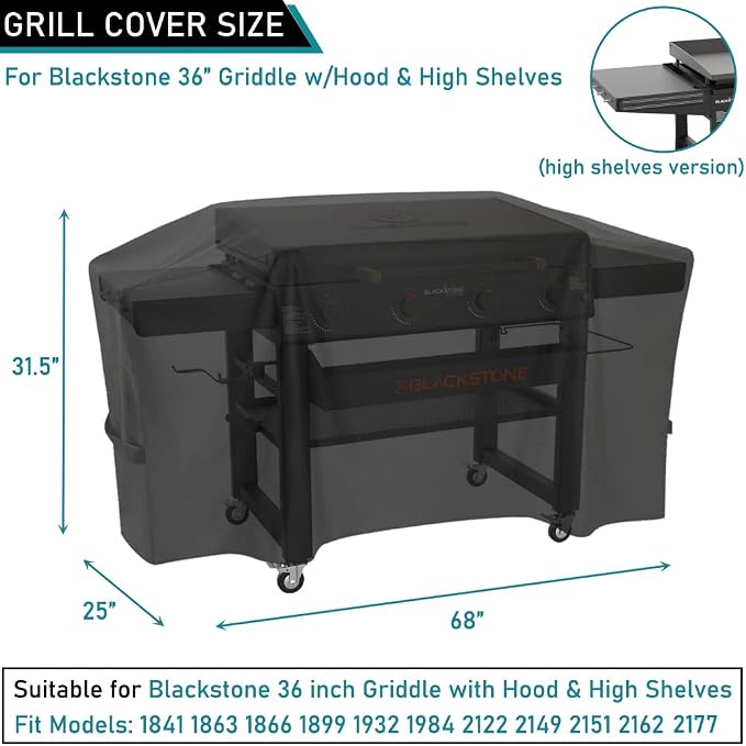 ZJYWSCH Griddle Cover for Blackstone Iron Forged 36" Omnivore Griddle w/Hood - Image 2