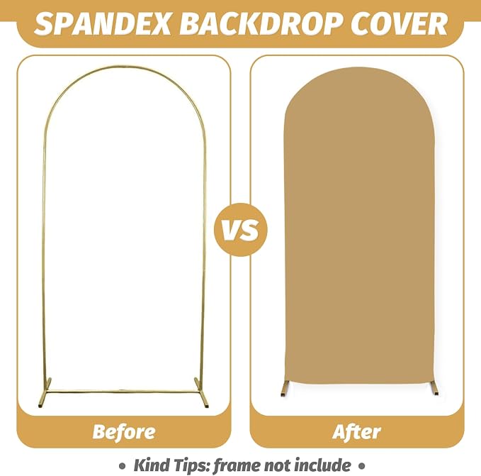 MODFUNS Mixed Color Arch Backdrop Covers 4ft 5ft 6ft Khaki Beige White Spandex - Image 4