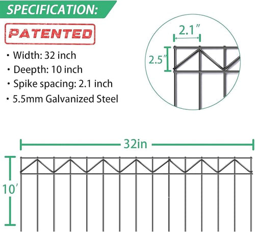 15 Pack 32" L x 10" H Animal Barrier Fence, No Dig Fence Patented Product - Image 2
