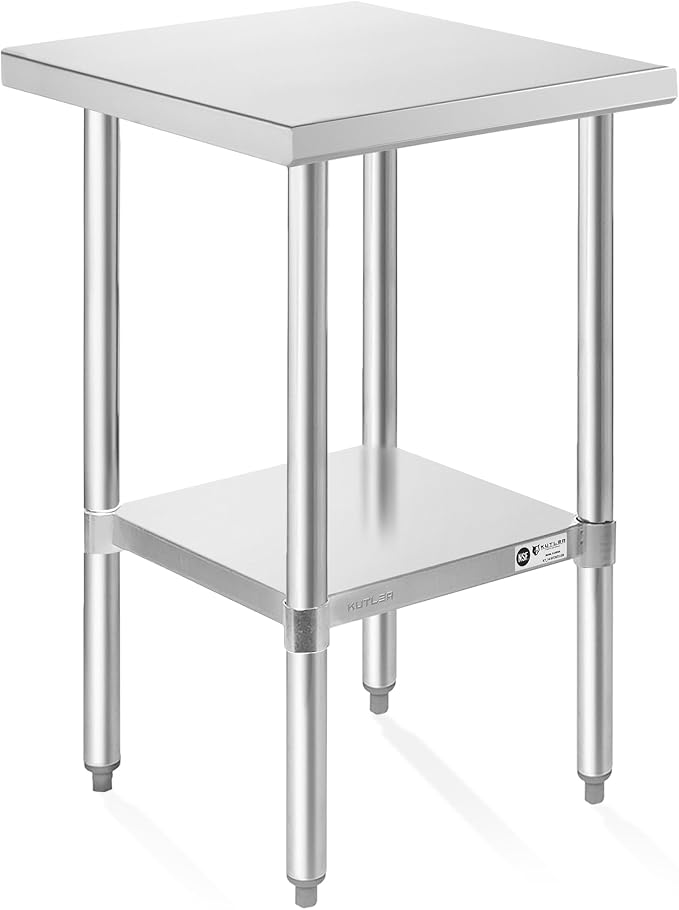 KUTLER Stainless Steel Table 24 x 18 Inches, NSF Heavy Duty Commercial Kitchen by Kutler