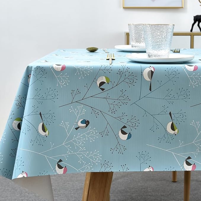 TruDelve Heavy Duty Vinyl Tablecloths Plastic Table Cloths Waterproof by TruDelve