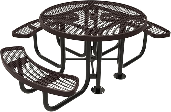COATEDOUTDOORFURNITURE Heavy-Duty Portable Outdoor Picnic Table by CoatedOutdoorFurniture
