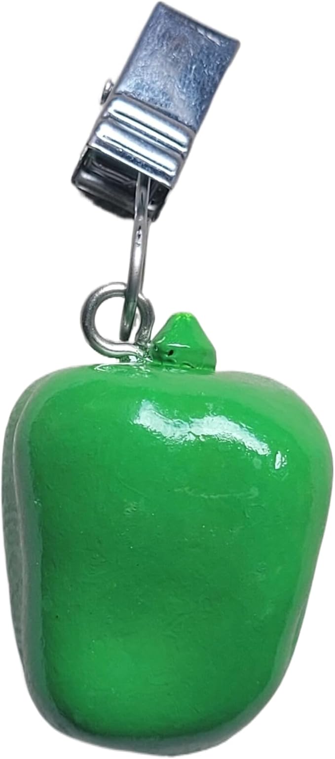 TwoFish Home Set of 4 Green Capsicum Resin Tablecloth Weights Clips Green - Image 4