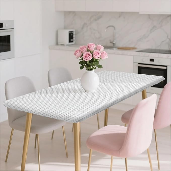 Rectangle Table Cloth Cover Waterproof Elastic Fitted Polyester Fitted - Image 7