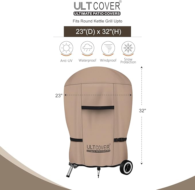 ULTCOVER Outdoor Waterproof Charcoal Kettle Grill Cover - Image 2