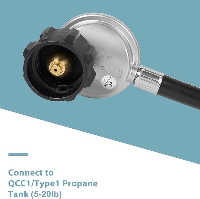 SHINESTAR 3 Feet Propane Adapter Hose and Regulator - Image 3