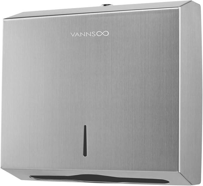Commercial Paper Towel Dispenser Wall Mount Bathroom, 250 C Fold / 300 by VANNSOO