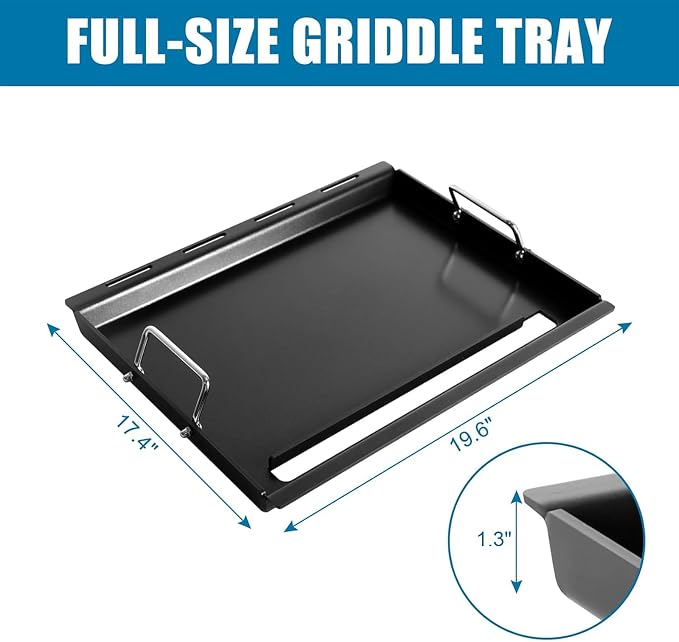 Full-Size Griddle Inserts for Weber Spirit I & II 200 Series, Nonstick Flat Top - Image 2