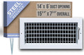 Fits 14x6 Duct Opening Steel Adjustable Air Supply Grille by Handua | Register by Handua