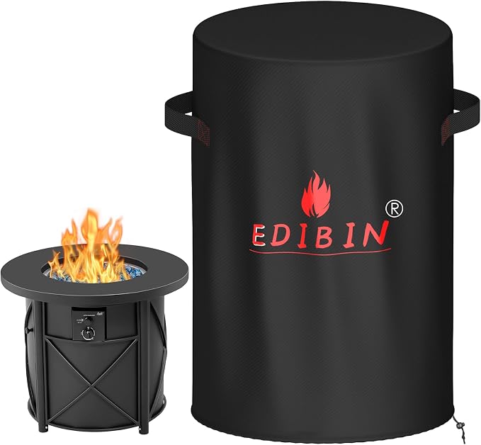 31 inch Round Fire Pit Cover for Bali Outdoors 30 in Round Fire Pit Table by EDIBIN