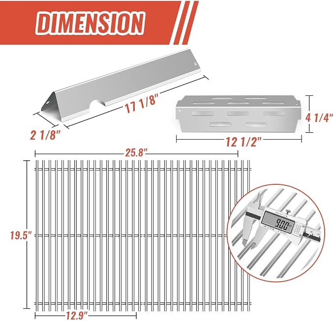 Grill Replacement Parts for Weber Genesis II GS4 Grill Parts, 66032 Flavorizer - Image 2