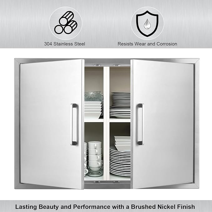 Outdoor Kitchen Door, Stainless Steel BBQ Double Doors, Available - Image 5