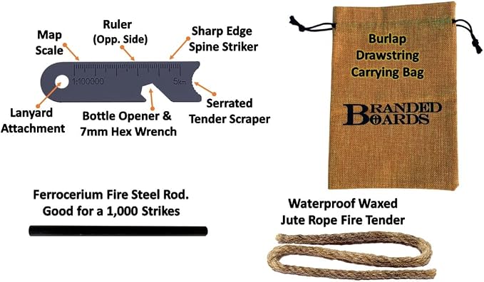 Portable Bushcraft Stainless BBQ Cooking Grill Grate, Bamboo Cutting Board - Image 5
