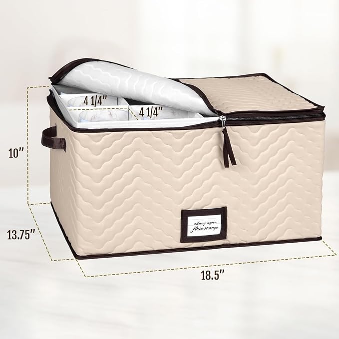 Wine Glass Storage Box with Dividers - Image 3