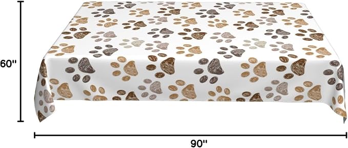 Worltoldb Dog Paw Print Tablecloths - Image 8