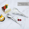 Serving Tongs, 9 Inch Stainless Steel Buffet Tongs, Silver