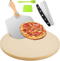 Pizza Stone 5 PCS Set, 15 Inch Large Round Pizza Stone Set by GOFOWRK