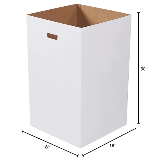 Box USA 40 Gallon 18" L x 18" W x 30" H 10-Pack Cardboard Trash Cans and - Image 7