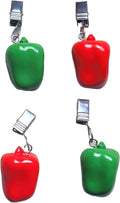 TwoFish Home Set of 4 Color Capsicum Resin Tablecloth Weights Clips Handicraft by TwoFishHomeFashionLLC