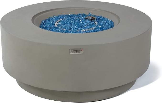 Elementi+ | Colosseo Gas Fire Pit Cast Concrete 40" Dia. Round Fire Table - Image 3