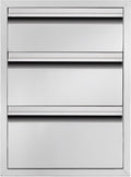 Outdoor Kitchen Drawers 18" W x 24" H x 23" D Triple BBQ Drawers Stainless by ATATOD