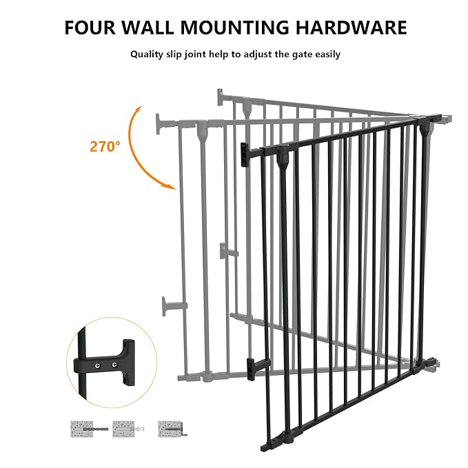 Bonnlo Baby Safety Gate, 82-Inch Configurable Walk-Through Fence - Image 9